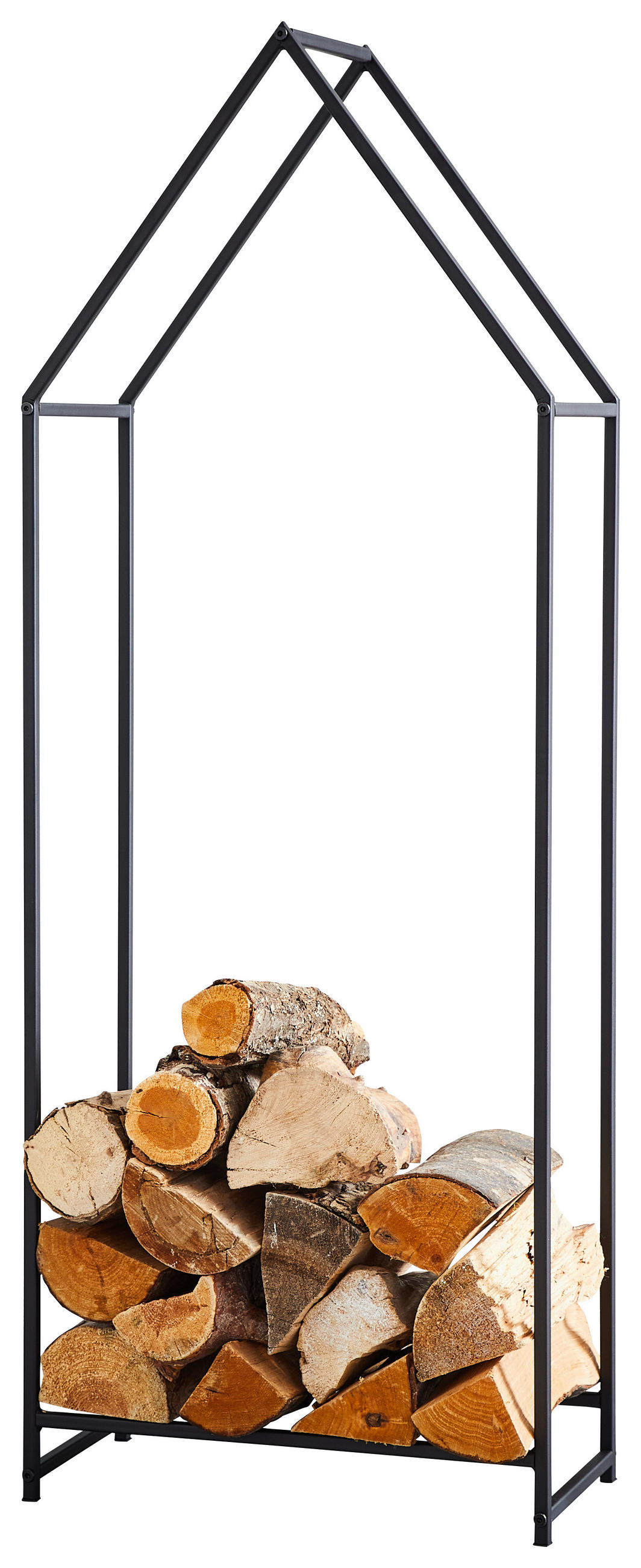 KAMINHOLZREGAL 45/121/23 cm  Metall  - Schwarz, Basics, Metall (45/121/23cm) - Landscape