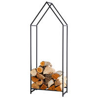 KAMINHOLZREGAL 45/121/23 cm  Metall  - Schwarz, Basics, Metall (45/121/23cm) - Landscape