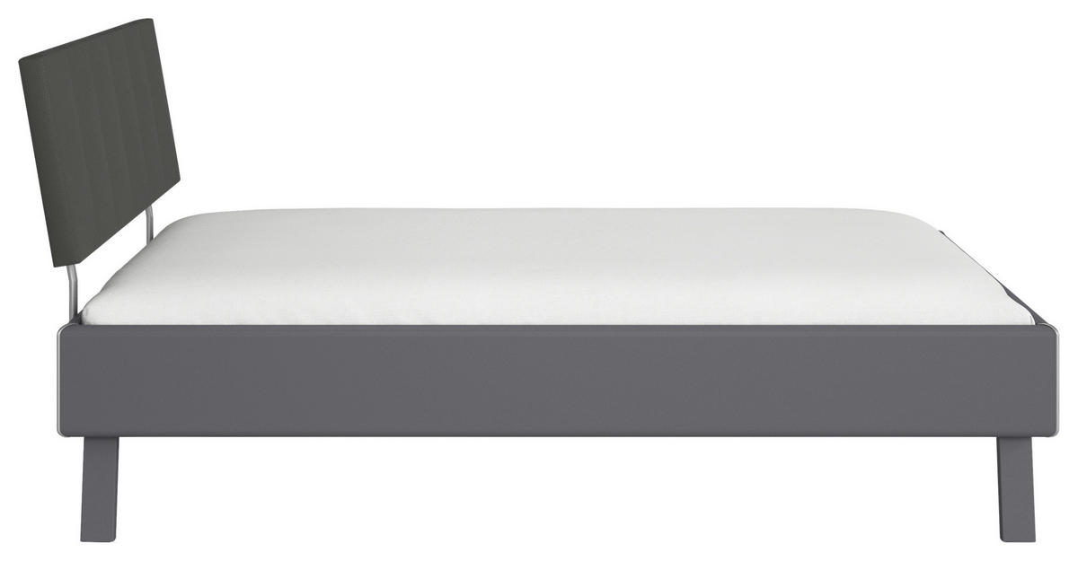 BETT 120/200 cm  in Grau  - Grau, Design, Textil/Metall (120/200cm) - Carryhome