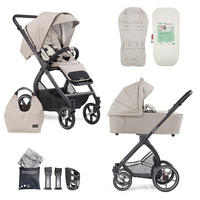 KINDERWAGENSET FX4 Swing Set  - Beigebraun/Schwarz, Basics, Textil (100/55/130cm) - Gesslein