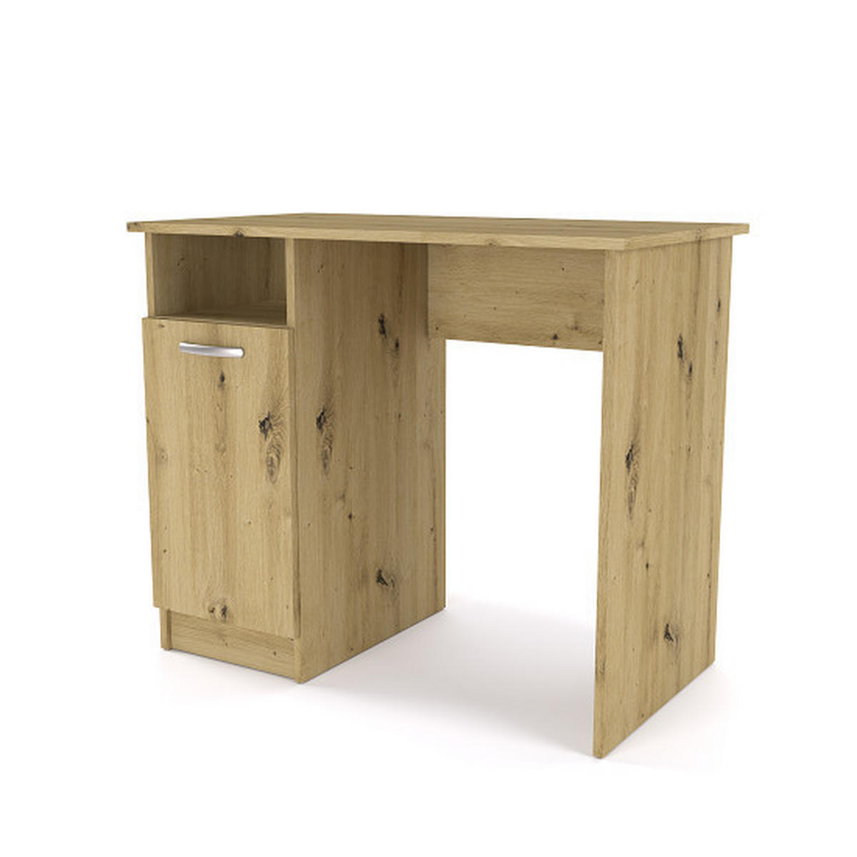 PISAĆI STOL  hrast Artisan  drvni materijal  - hrast Artisan/boje aluminija, Moderno, drvni materijal/metal (90/50/75cm)