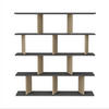 REGAL  130/137/25 cm Eichefarben, Schwarz  - Eichefarben/Schwarz, Design, Holzwerkstoff (130/137/25cm) - Livetastic