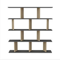 REGAL  130/137/25 cm Eichefarben, Schwarz  - Eichefarben/Schwarz, Design, Holzwerkstoff (130/137/25cm) - Livetastic