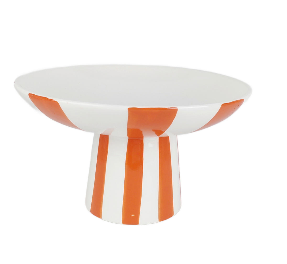 GYÜMÖLCSÖSTÁL 25,7/14,6 cm    - narancs/fehér, Design, kerámia (25,7/14,6cm) - Ambia Home