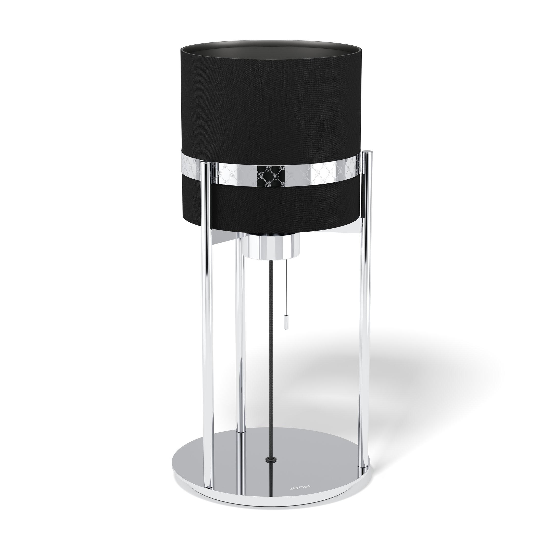 BORDSLAMPA Round Lights 21,5/52 cm   - kromfärg/svart, Design, metall/textil (21,5/52cm) - Eglo