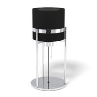 BORDSLAMPA Round Lights 21,5/52 cm   - kromfärg/svart, Design, metall/textil (21,5/52cm) - Eglo