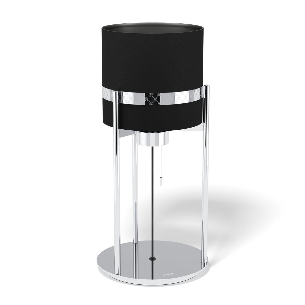 BORDSLAMPA Round Lights 21,5/52 cm   - kromfärg/svart, Design, metall/textil (21,5/52cm) - Eglo