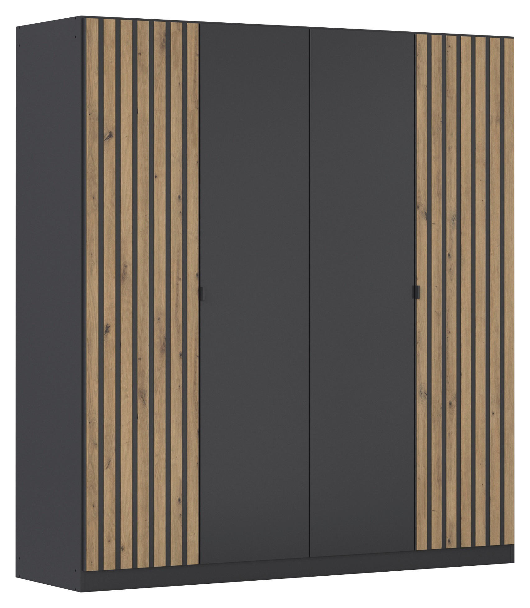 DREHTÜRENSCHRANK  in Grau, Eiche Artisan  - Eiche Artisan/Grau, MODERN, Holzwerkstoff/Metall (181/197/54cm) - Rauch Möbel