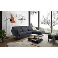 ECKSOFA Grau Flachgewebe  - Schwarz/Grau, Design, Textil/Metall (279-327/176-217cm) - Dieter Knoll