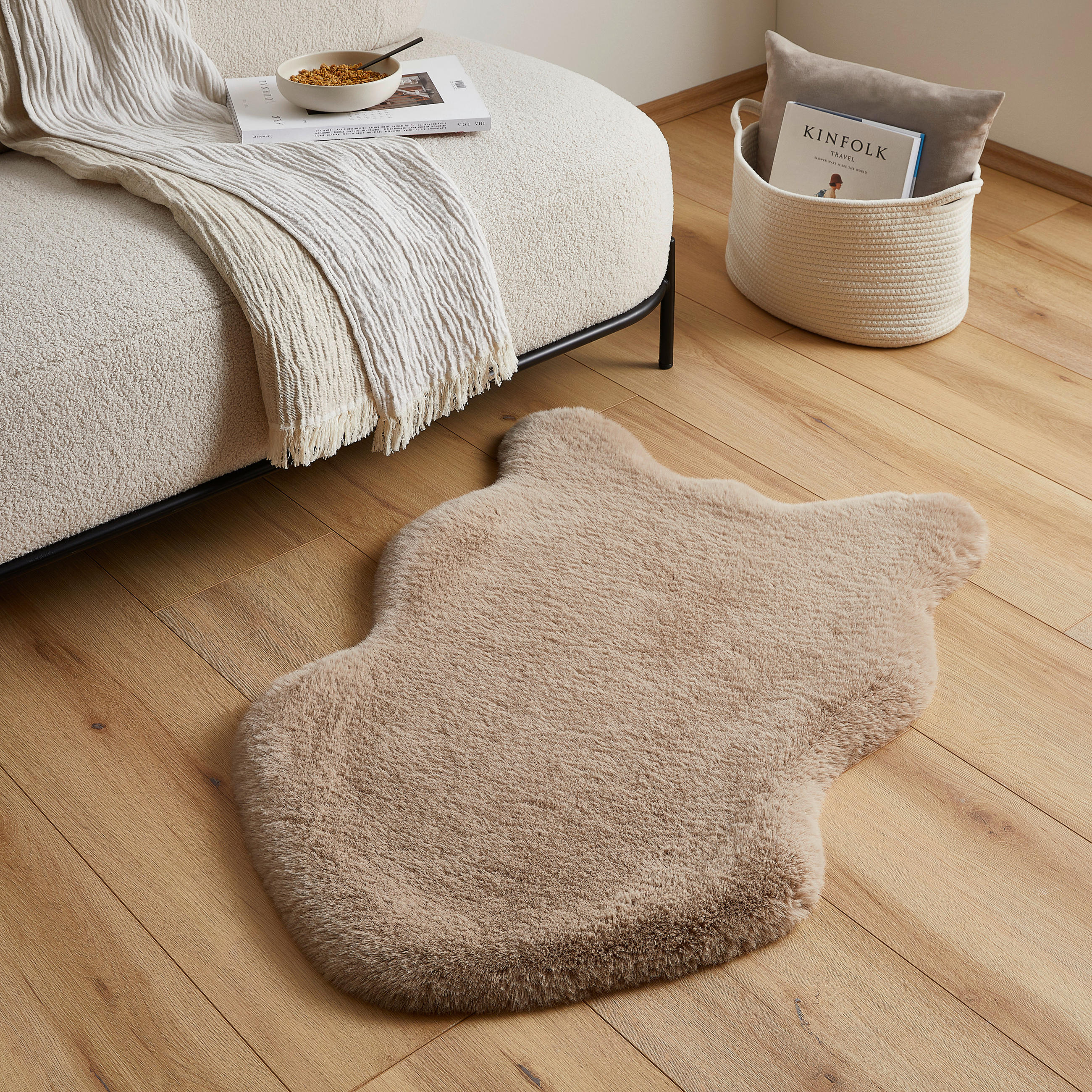 UMJETNO KRZNO 60/90 cm taupe Luna - taupe, Trend, tekstil (60/90cm) - Novel
