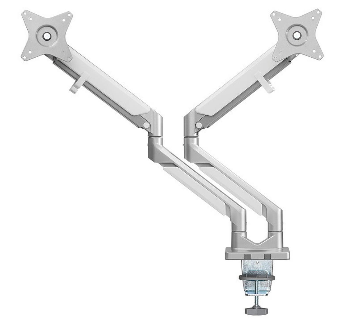 MONITOR-HALTERUNG Metall, Kunststoff Grau, Weiß  - Weiß/Grau, Design, Kunststoff/Metall (110/69,7/11,6cm) - Boxxx
