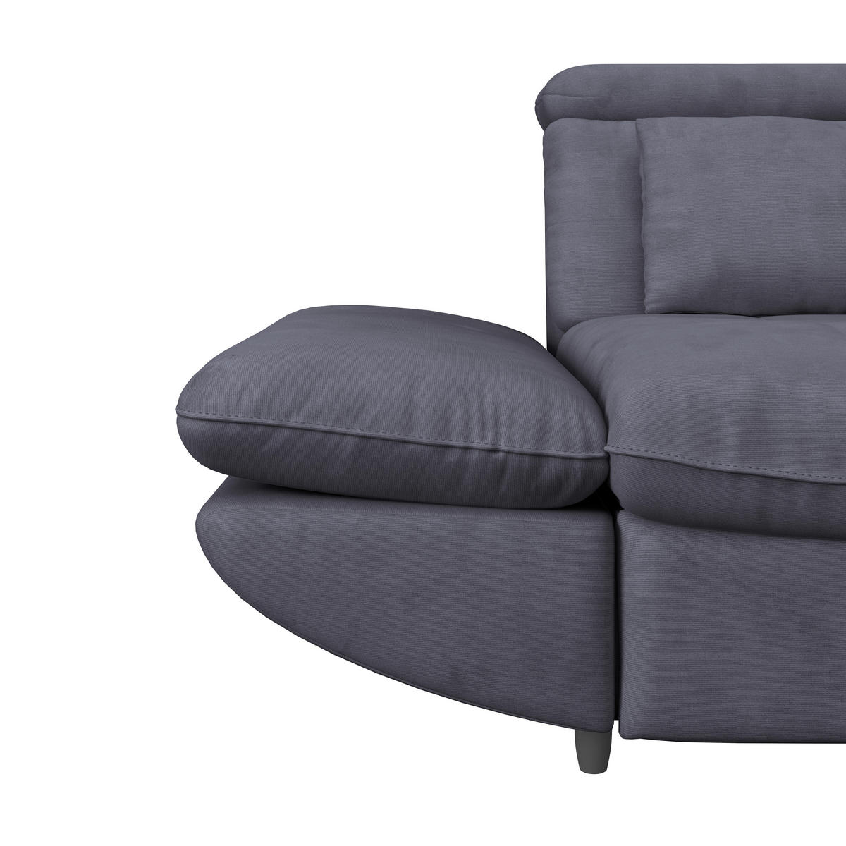 WOHNLANDSCHAFT in Webstoff Dunkelblau  - Schwarz/Dunkelblau, Modern, Kunststoff/Textil (233/311cm) - MID.YOU