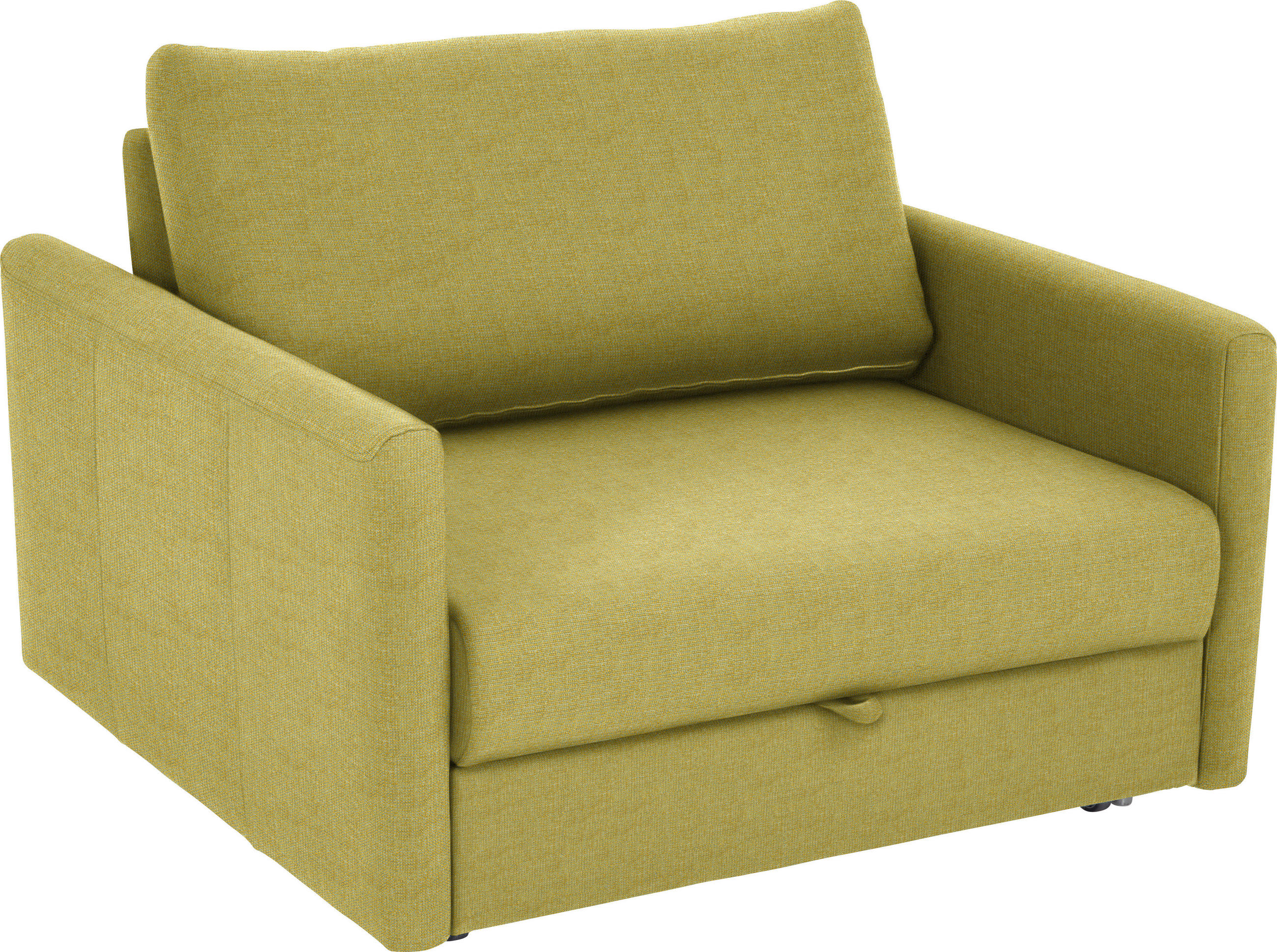 SCHLAFSESSEL Flachgewebe Grün  - Chromfarben/Grün, Design, Textil/Metall (116/77-88/110-120cm) - Bali