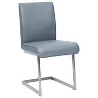 SCHWINGSTUHL  in Stahl Mikrofaser  - Blau/Edelstahlfarben, Design, Holzwerkstoff/Textil (48/91/60cm) - Dieter Knoll