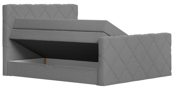 BOXSPRINGBETT 160/200 cm  in Grau  - Schwarz/Grau, KONVENTIONELL, Textil (160/200cm) - Esposa