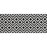 LÄUFER 75/190 cm Kalmar  - Schwarz/Weiß, KONVENTIONELL, Kunststoff/Textil (75/190cm) - wash+dry