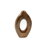 Vază  - maro închis, Basics, lemn (20,0/32,0/5,0cm)