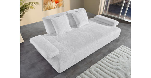 SCHLAFSOFA Chenille Hellgrau  - Hellgrau/Schwarz, KONVENTIONELL, Kunststoff/Textil (235-255/80/116-138cm) - Carryhome