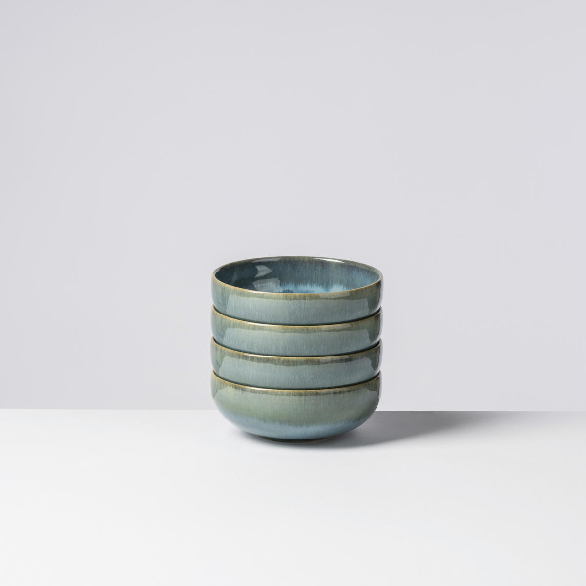 SNACKSCHALENSET TIEFER SEE   - Blau/Grün, Basics, Keramik (12,3/4,7cm) - Gipfelstück