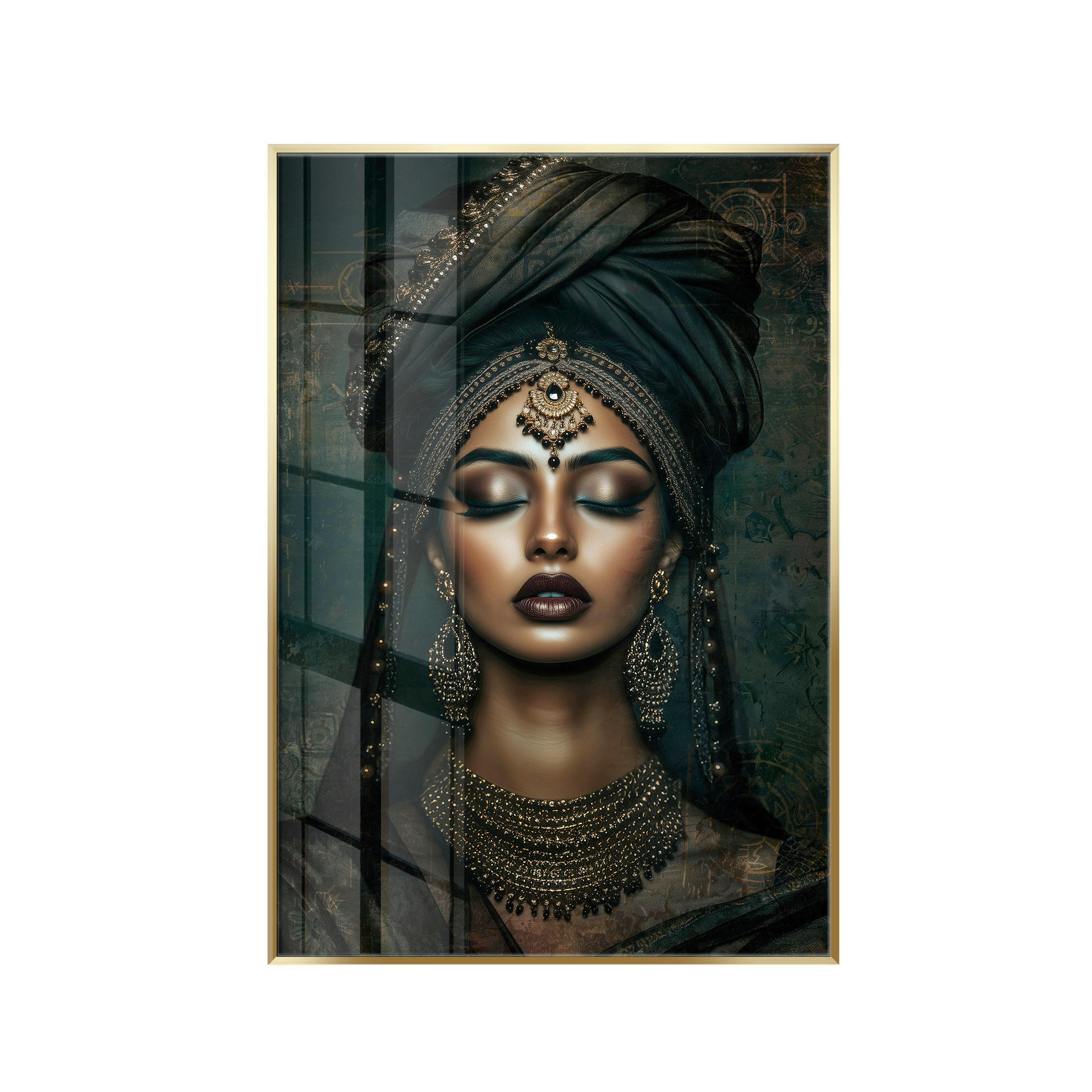 GLASBILD 80/120 cm  - Multicolor, Basics, Glas/Holz (80/120cm)