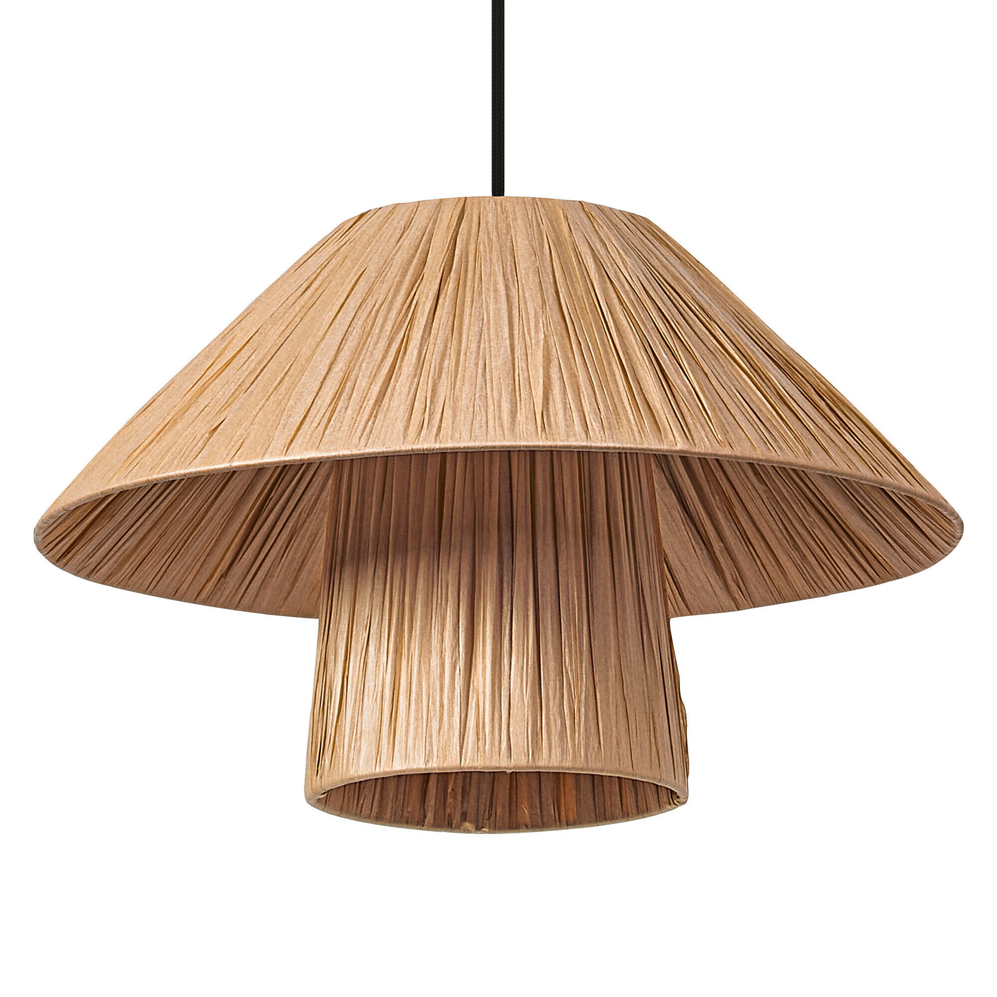 PENDELLEUCHTE 40/120 cm   - Braun, Natur, Naturmaterialien/Metall (40/120cm) - Ledvance