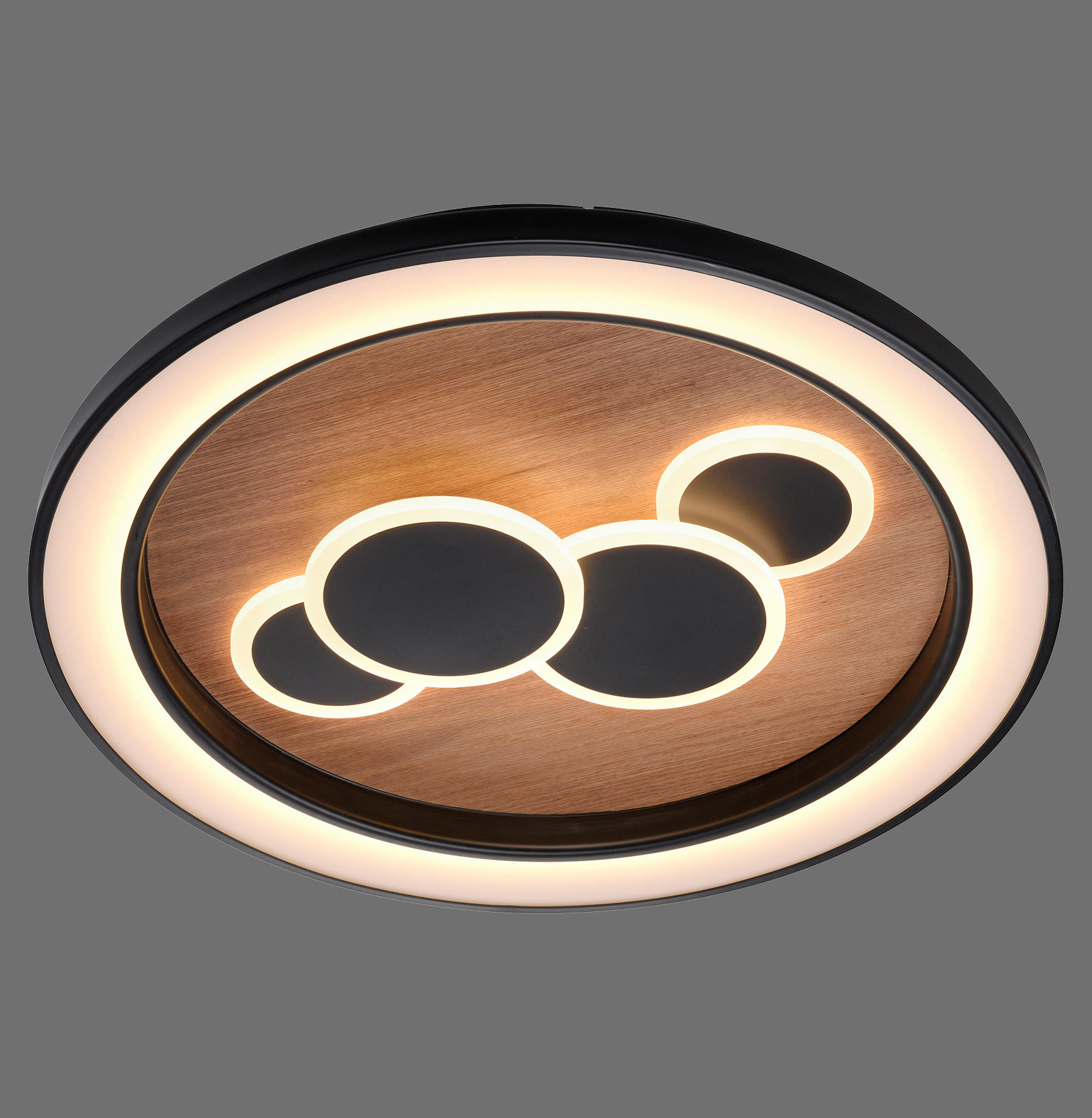 LED-DECKENLEUCHTE Eliza 60/60/8 cm   - Natur, Holz (60/60/8cm) - Paul Neuhaus
