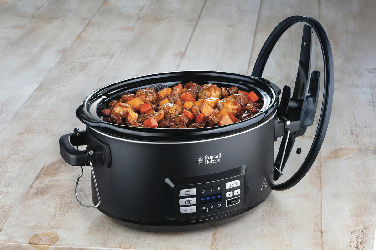 DAMPFGARER  - Schwarz, Basics, Keramik/Metall (22/31/40cm) - Russell Hobbs