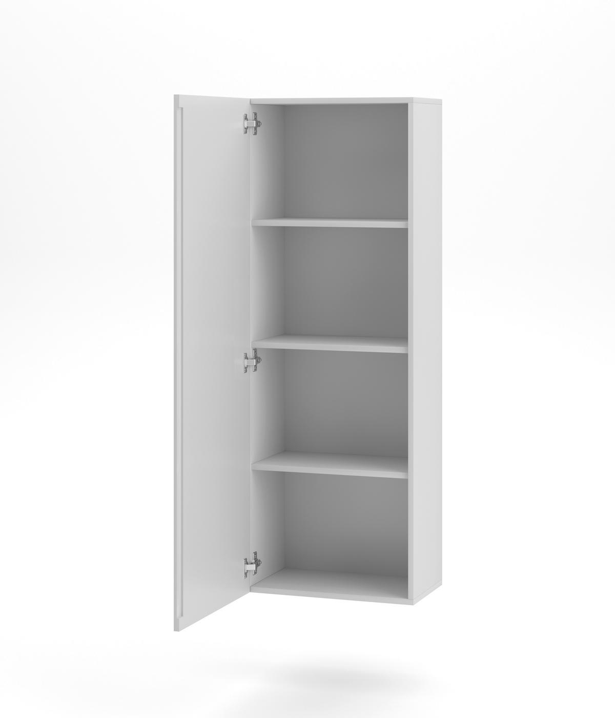 VITRINE  in Weiß, Weiß Hochglanz  - Weiß Hochglanz/Weiß, Design, Holzwerkstoff (40/140/30cm) - Livetastic
