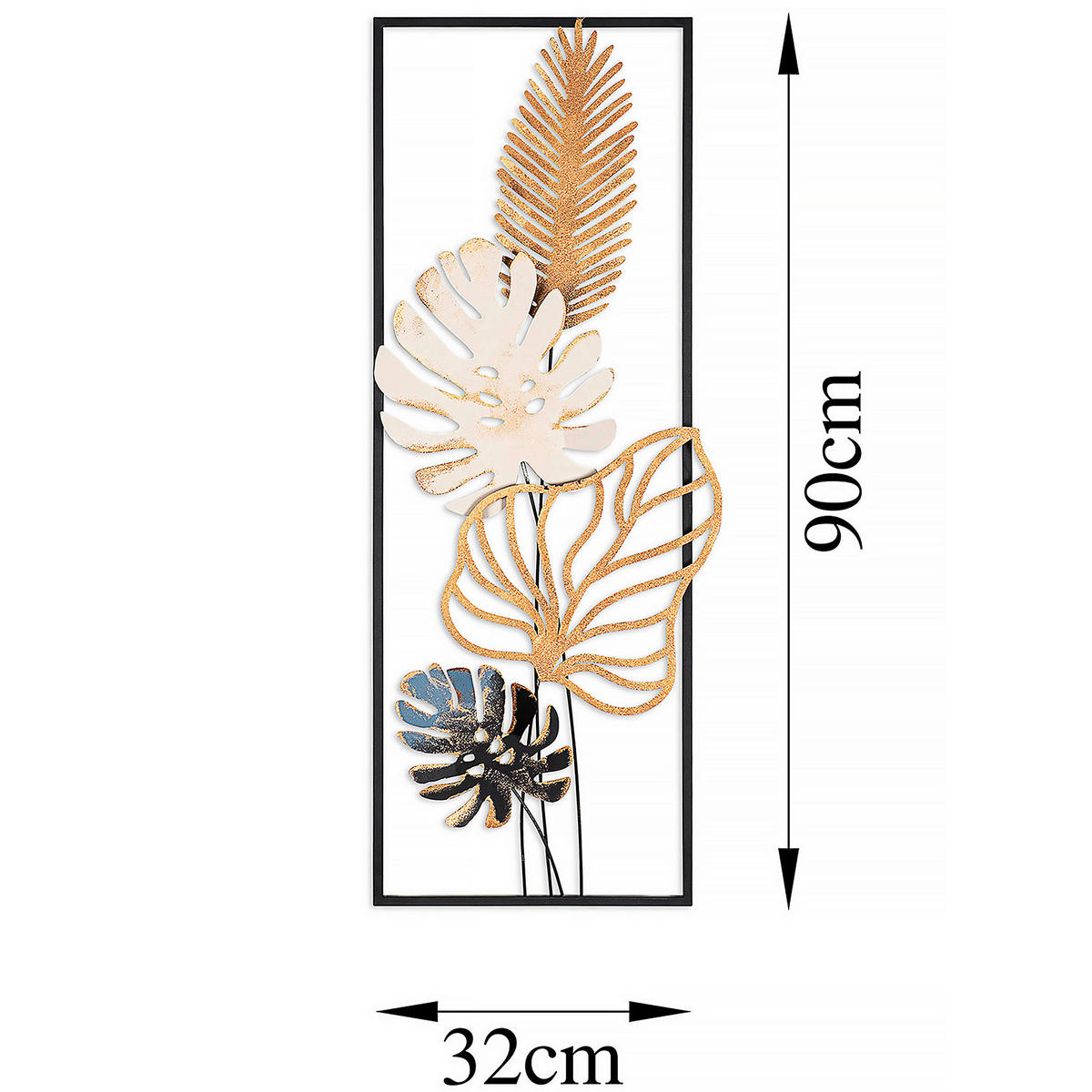 METALLBILD  - Multicolor, Basics, Metall (32/90cm)