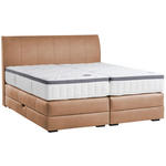 BOXSPRINGBETT 160/200 cm  in Haselnussfarben  - Wengefarben/Haselnussfarben, KONVENTIONELL, Holz/Textil (160/200cm) - Novel