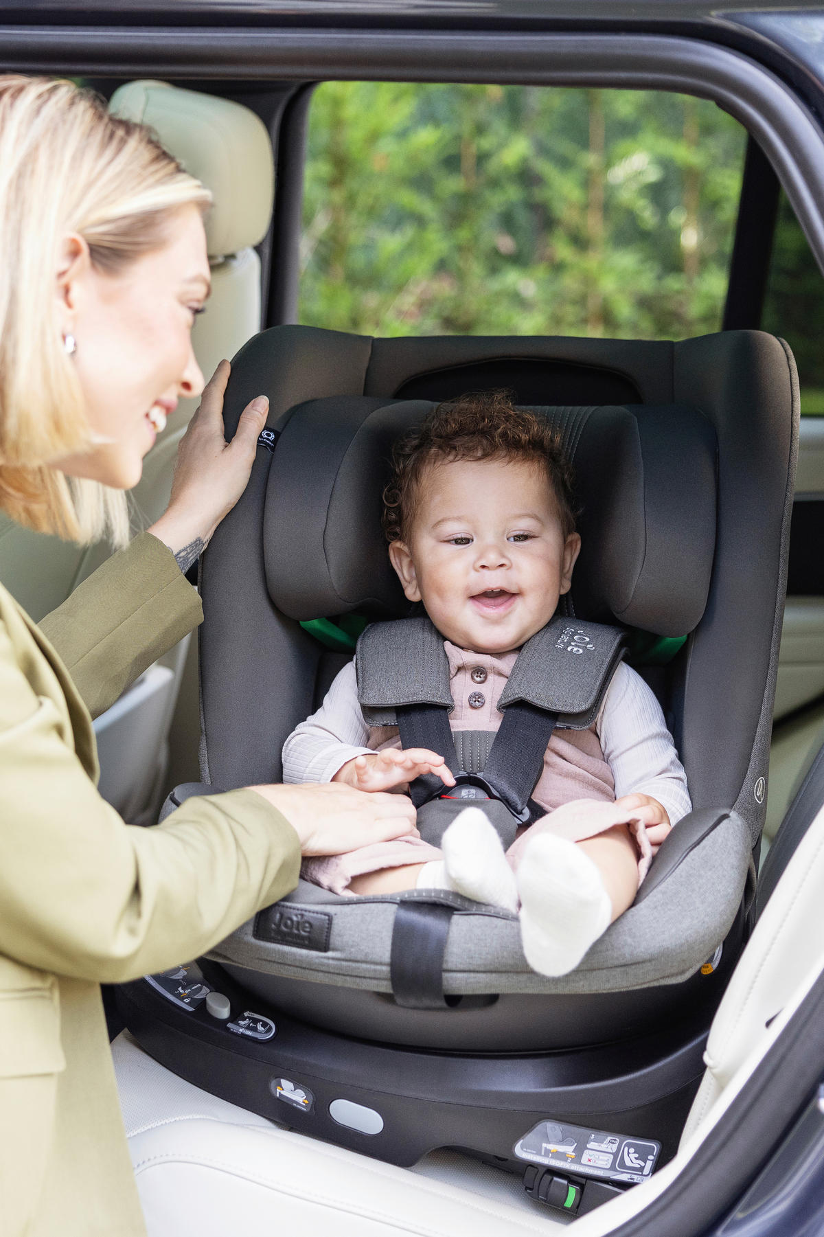 KINDERAUTOSITZ Signature i-Spin XL Sandstone   - Sandfarben, Basics, Kunststoff/Textil (52,5/85/69,5cm) - JOIE SIGNATURE