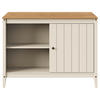KÜCHENINSEL 122/90/77 cm  in Braun, Beige  - Beige/Zinkfarben, MODERN, Holz/Metall (122/90/77cm) - Livetastic