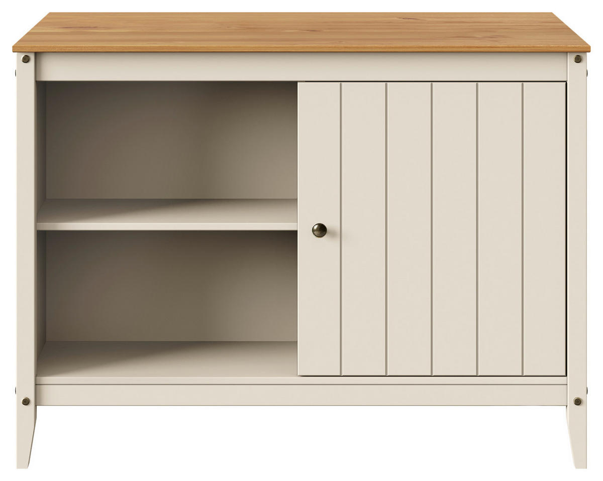 KÜCHENINSEL 122/90/77 cm  in Braun, Beige  - Beige/Zinkfarben, MODERN, Holz/Metall (122/90/77cm) - Livetastic