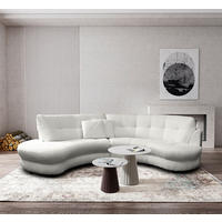 ECKSOFA in Bouclé Hellgrau  - Weiss/Hellgrau, Design, Kunststoff/Textil (113/300cm) - Livetastic