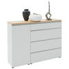 SIDEBOARD  in 135/102/41 cm  - Eichefarben/Silberfarben, Design, Holz/Holzwerkstoff (135/102/41cm) - Dieter Knoll