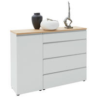 SIDEBOARD  in 135/102/41 cm  - Eichefarben/Silberfarben, Design, Holz/Holzwerkstoff (135/102/41cm) - Dieter Knoll