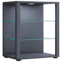 VITRINE  in Anthrazit  - Anthrazit/Schwarz, MODERN, Glas/Holzwerkstoff (52/60/35cm) - MID.YOU