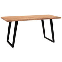 SCHREIBTISCH 160/80/76 cm Akaziefarben  - Schwarz/Akaziefarben, Modern, Holz/Metall (160/80/76cm) - MID.YOU
