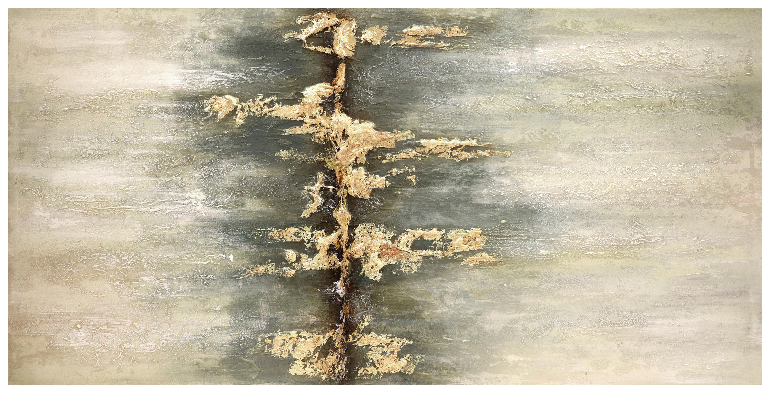 ÖLGEMÄLDE Abstraktes 140/70 cm  - Multicolor, KONVENTIONELL, Holzwerkstoff/Textil (140/70cm) - Monee