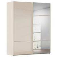 SCHWEBETÜRENSCHRANK 201/223/68 cm,  in Champagner, 2 Tür(en)  - Champagner, KONVENTIONELL, Glas/Holzwerkstoff (201/223/68cm) - Novel