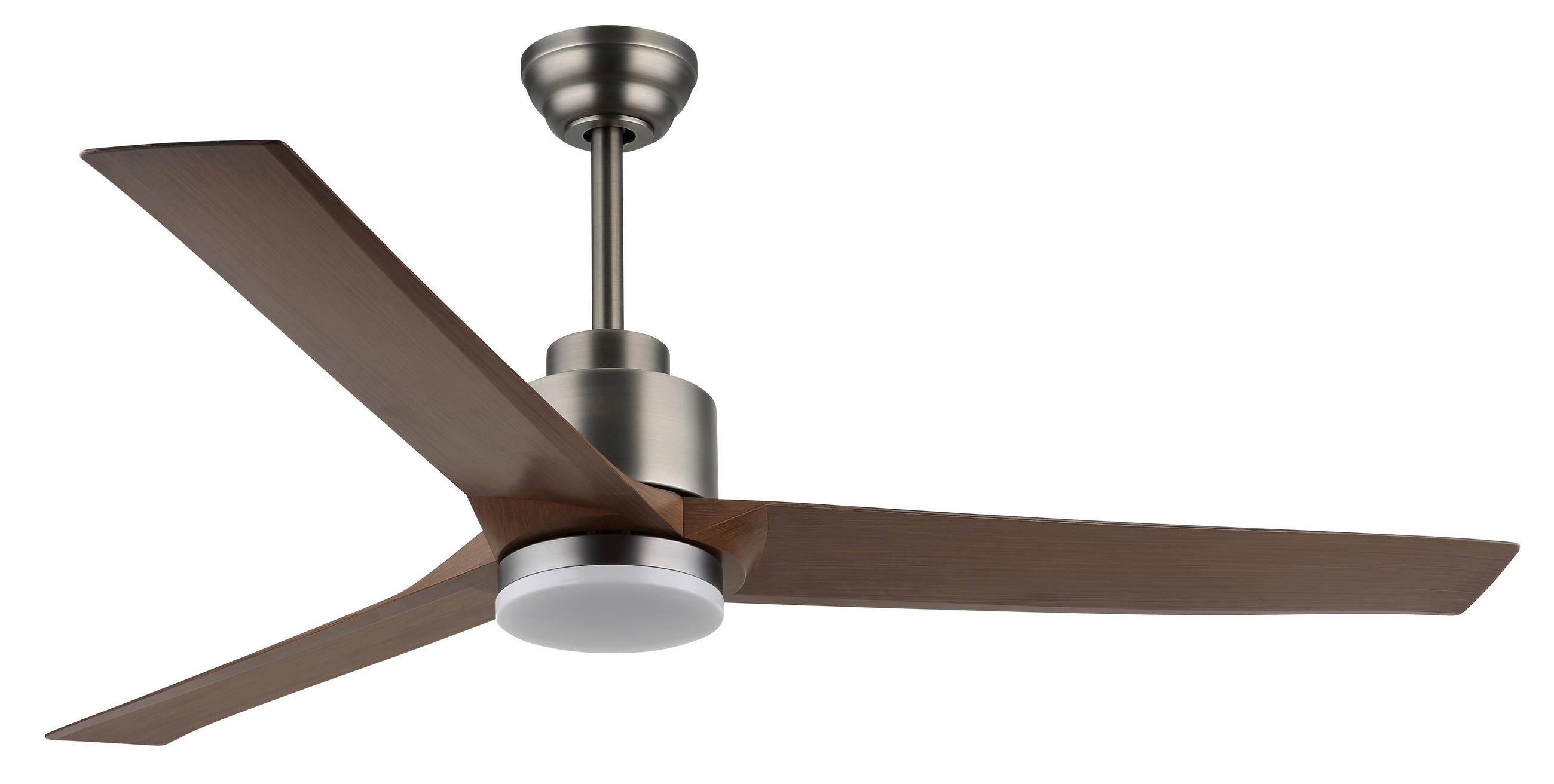 DECKENVENTILATOR - Dunkelgrau/Opal, KONVENTIONELL, Kunststoff/Metall (148/48cm) - Globo