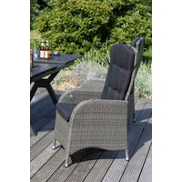 GARTEN-RELAXSESSEL Aluminium  - Anthrazit/Grau, Basics, Kunststoff/Textil (60/110/68cm) - Gardenson