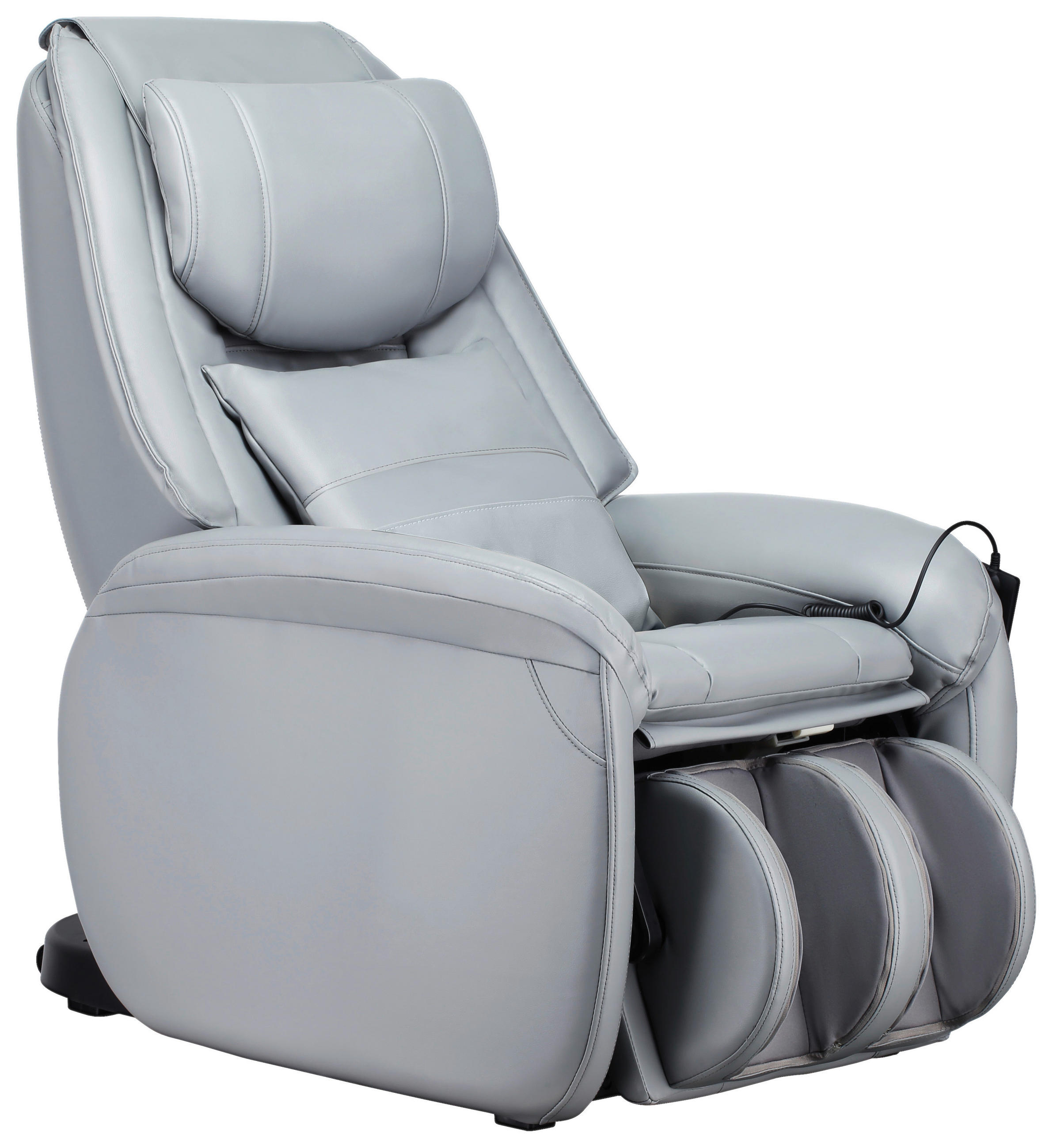 MASSAGESESSEL Lederlook Grau  - Schwarz/Grau, Design, Textil (97/108/126cm) - Cantus