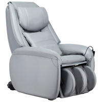 MASSAGESESSEL 73/108/126 cm  in Lederlook Grau Liegefunktion, Netzbetrieb, Massagefunktion Rückenkissen, Nackenkissen  - Schwarz/Grau, Design, Textil (73/108/126cm) - Cantus