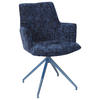 ARMLEHNSTUHL  in Eisen Chenille  - Blau, LIFESTYLE, Textil/Metall (59,5/90,5/62,5cm) - Novel