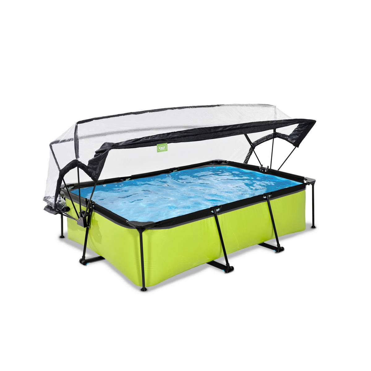 POOL-SET 220/150/65 cm  - Grün, KONVENTIONELL, Kunststoff (220/150/65cm) - EXIT Toys