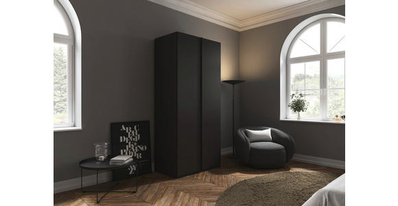 DREHTÜRENSCHRANK 101/235/61 cm,  in Graphitfarben, 2-türig  - Graphitfarben, Basics, Holzwerkstoff/Metall (101/235/61cm) - Novel