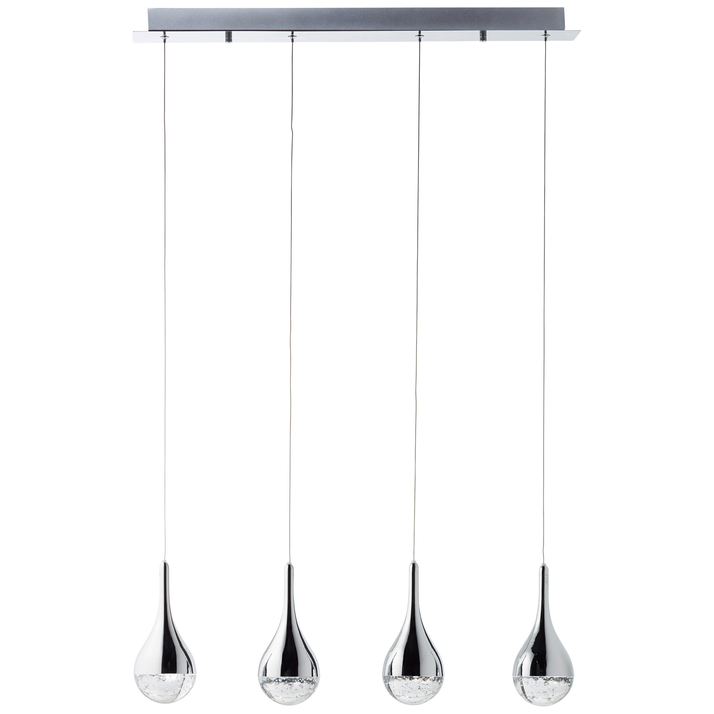 LED-HÄNGELEUCHTE Frizzante 70/9/114,50 cm   - Chromfarben, Design, Glas/Metall (70/9/114,50cm)
