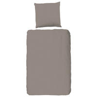 BETTWÄSCHE Uni Clay Satin 135/200 cm  - Taupe, Basics, Textil (135/200cm)