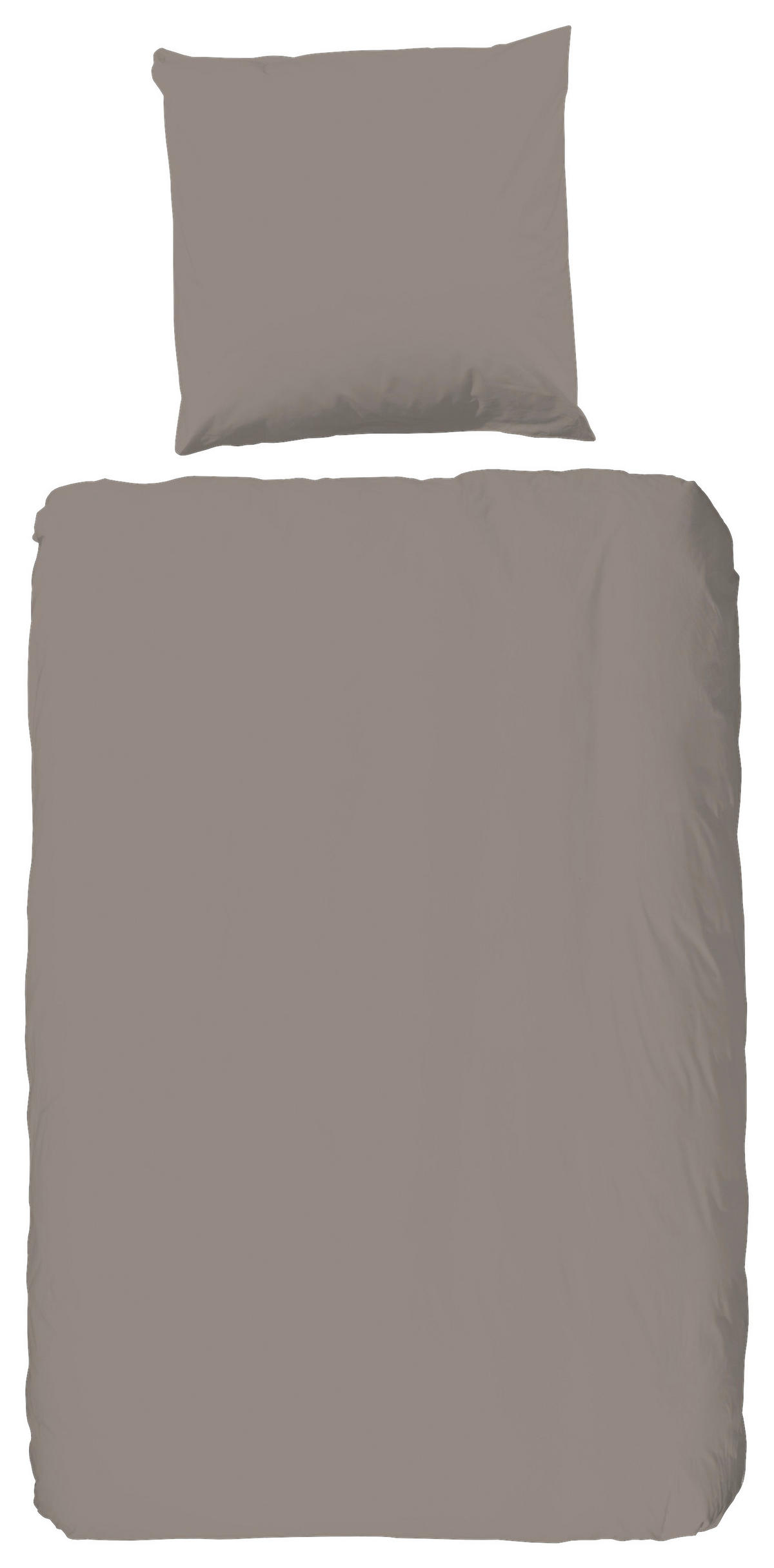 BETTWÄSCHE Uni Clay Satin 135/200 cm  - Taupe, Basics, Textil (135/200cm)